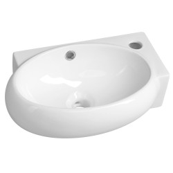 RIBERA keramické umývátko 43x28,5x15 cm, nástěnné, otvor pro baterii vpravo