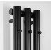 PILON otopné těleso 196x1800mm, se třemi háčky pro ručník, černá mat