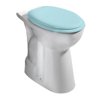 HANDICAP WC mísa kombi, zvýšený sedák, spodní odpad, 36,5x67,2cm, bílá