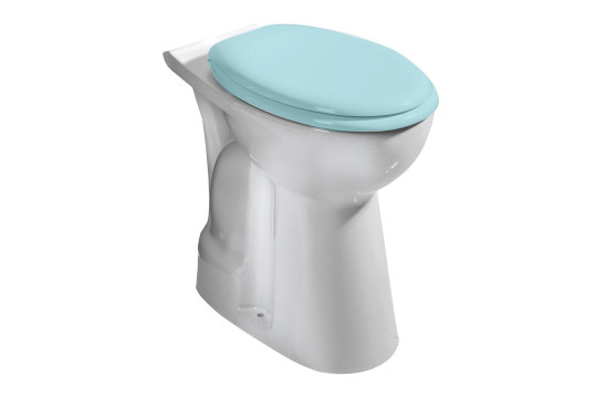 HANDICAP WC mísa kombi, zvýšený sedák, spodní odpad, 36,5x67,2cm, bílá