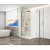 TRINITY GOLD MATT čtvercový sprchový kout 1100x1100mm, rohový vstup, čiré sklo