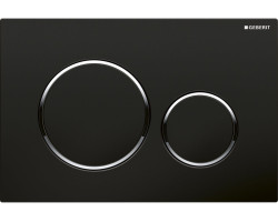 GEBERIT SIGMA20 ovládací tlačítko, 2 množství splachování, černá/chrom lesk
