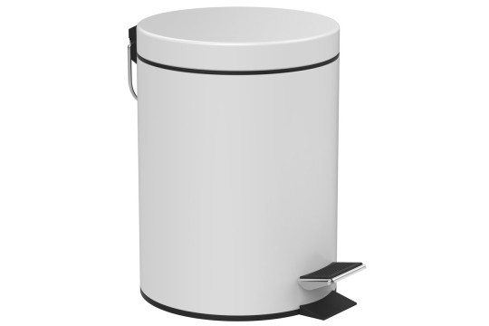 SIMPLE LINE odpadkový koš kulatý 5l, bílá mat