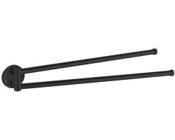 SAMBA otočný držák ručníků dvojitý, 450mm, černá