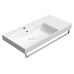NUBES keramické umyvadlo 100x50cm, s odkládací plochou vpravo, bílá ExtraGlaze