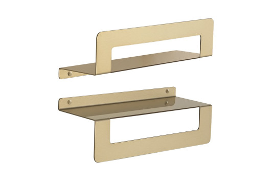 CLEO polička s držákem ručníků 300mm, zlato mat