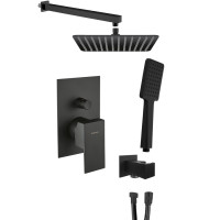 LATUS podomítkový sprchový set s pákovou baterií, 2 výstupy, černá mat