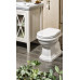 RETRO WC sedátko, polyester, bílá/bronz