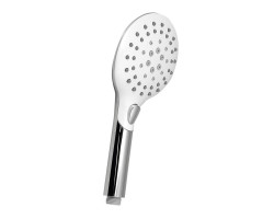 Ruční sprcha s tlačítkem, 6 režimů sprchování, průměr 120 mm, ABS/chrom, bílá