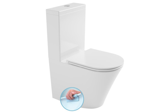 FEIN WC kombi, Rimless, spodní/zadní odpad, bílá