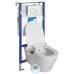 Závěsné WC AVVA CLEANWASH , integr. baterie a bidet. sprška s podomítkovou nádržkou a tlačítkem Schwab, bílá
