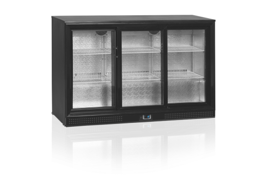 Tefcold DB 300 S-3, Minibar prosklené posuvné dveře, černá