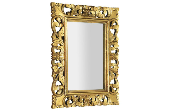 SAMBLUNG zrcadlo v rámu, 60x80cm, zlatá