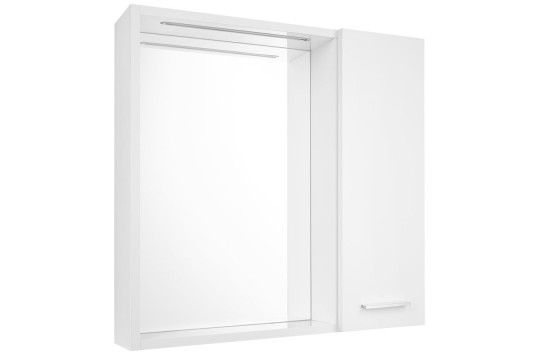 ZOJA/KERAMIA FRESH STRIP galerka s LED osvětlením, 60x60x14cm, pravá, bílá