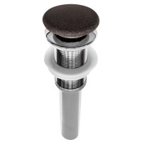 Umyvadlová výpust 5/4", click-clack, betonová zátka, černý granit