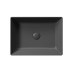 KUBE X keramické umyvadlo na desku, 50x37cm, černá mat