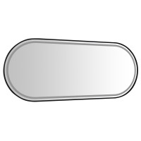 KAIRA oválné zrcadlo s LED osvětlením 50x120cm, černá mat