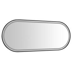 KAIRA oválné zrcadlo s LED osvětlením 50x120cm, černá mat KAIRA oválné zrcadlo s LED osvětlením 50x120cm, černá mat