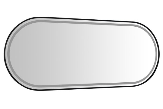 KAIRA oválné zrcadlo s LED osvětlením 50x120cm, černá mat KAIRA oválné zrcadlo s LED osvětlením 50x120cm, černá mat