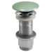 Umyvadlová výpust 5/4“, click-clack, betonová zátka, 10-80mm, zelená pololesk