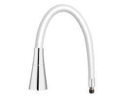 Elastické rameno k baterii 70720, bílá-chrom