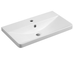 SEN nábytkové umyvadlo, litý mramor, 61x35cm, bílá