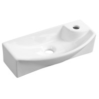 CARLON keramické umývátko, 45x23cm, otvor pro baterii vpravo, bílá