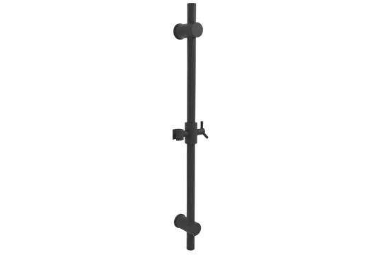 Posuvný držák sprchy kulatý, 560 mm, černá mat