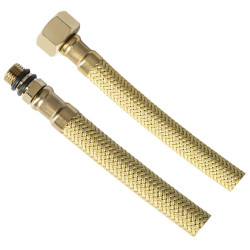 Flexibilní nerezová hadice M10x3/8", 40cm, zlato mat