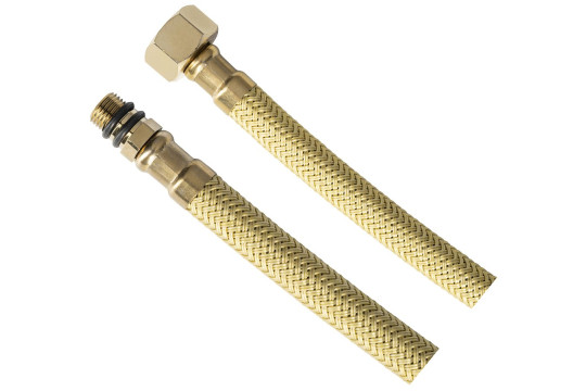 Flexibilní nerezová hadice M10x3/8", 40cm, zlato mat