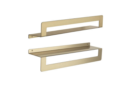 CLEO polička s držákem ručníků 500mm, zlato mat