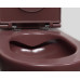 INFINITY závěsná WC mísa, Rimless, 36,5x53cm, maroon red