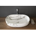 CALEO keramické umyvadlo na desku, 60x42cm, bianco carrara