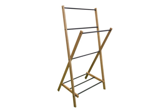 WING skládací stojan na ručníky 58x103x35cm, jasan