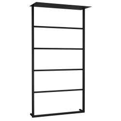 SKA nástěnný sušák ručníků s policí 604x1184x252mm, černá mat