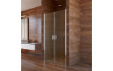 Mereo, Sprchové dveře, Lima, dvoukřídlé, lítací, 80x190 cm, chrom ALU, sklo Point CK80512K