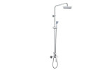 Mereo, Nástěnná sprchová baterie Mada 150mm se sprch.soupravou,ruční a talíř.sprchou slim 200x200mm CBE60104SDM