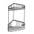 SMART dvoupatrová rohová police 200x325x151mm, černá mat