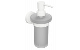 X-ROUND WHITE dávkovač mýdla, mléčné sklo, 230ml, bílá
