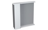 PULSE galerka s LED osvětlením 2 x 3W, 75x80x17 cm, levá, bílá/antracit