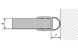 VITRA LINE těsnění mezi sklo a stěnu, 2000mm, na sklo 8mm