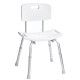 Židle s opěradlem, nastavitelná výška, bílá