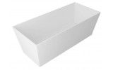 KVADRIE vana 1590x650x550mm, litý mramor, objem 360l, bílá lesk