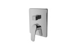 Mereo, Sprchová podomítková baterie s trojcestným přepínačem, Eve, Mbox, hranatý kryt, chrom CBV60157C