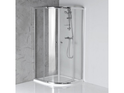 ARLETA čtvrtkruhová sprchová zástěna 900x900mm, čiré sklo