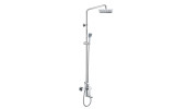 Mereo, Nástenná  baterie Dita 150mm se sprch.soupravou,otoč.ramínkem, ruční a talíř.sprchou slim 200x200mm CBE60101SDD
