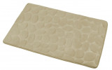 Koupelnová předložka, 50x80 cm, 100% mikrovlákno, protiskluz, béžová
