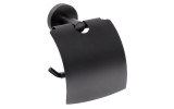 X-ROUND BLACK držák toaletního papíru s krytem, černá (104112010)
