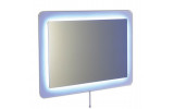 LORDE zrcadlo s přesahem s LED osvětlením 900x600mm, bílá