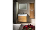 Koupelnový set MEDIENA 80, bílá mat/dub natural